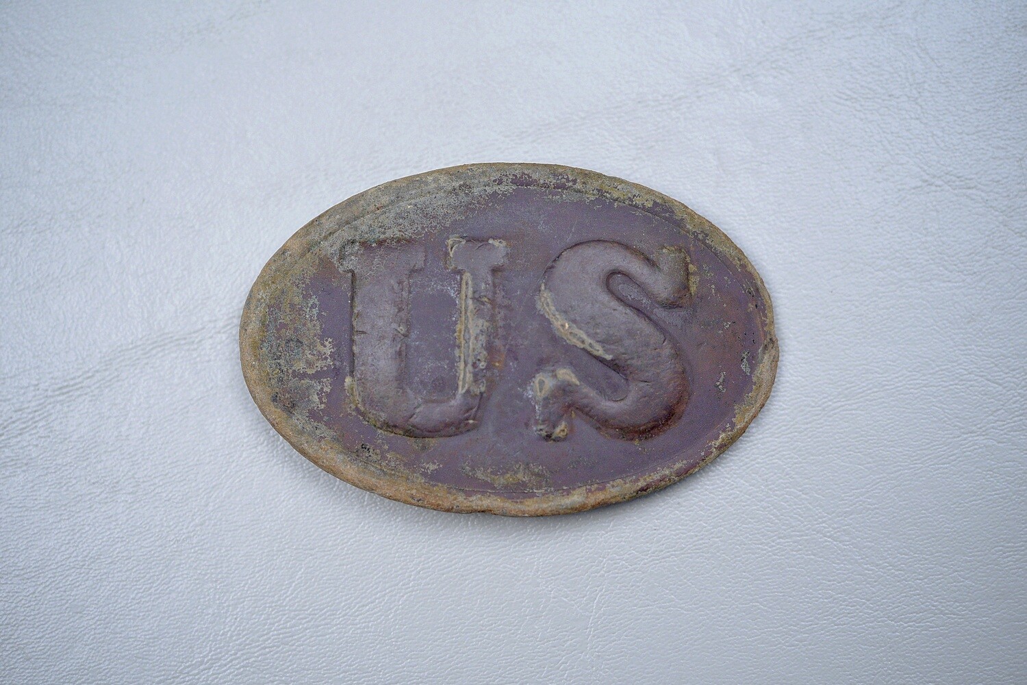 CIVIL WAR U.S. OVAL BELT BUCKLE w/ARROW HOOKS - GROUND RECOVERED IN RICHMOND