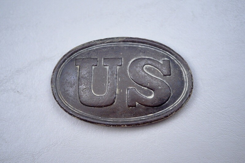 CIVIL WAR U.S. OVAL BUCKLE w/'PUPPY PAW' STUDS - PERFECT DUG EXAMPLE CIVIL WAR U.S. OVAL BUCKLE w/'PUPPY PAW' STUDS - PERFECT DUG EXAMPLE