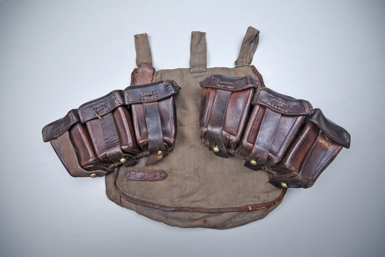 WWI GERMAN BREAD BAG &amp; 2 CARTRIDGE POUCHES