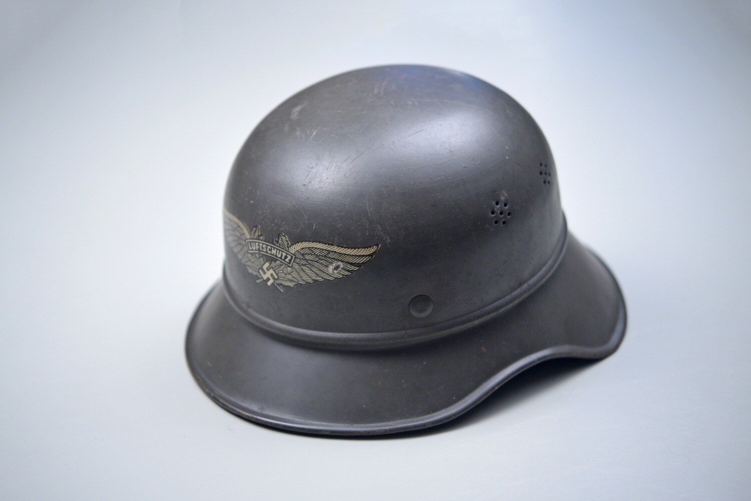 WWII GERMAN LUFTSCHUTZ HELMET - COMPLETE &amp; EXCELLENT