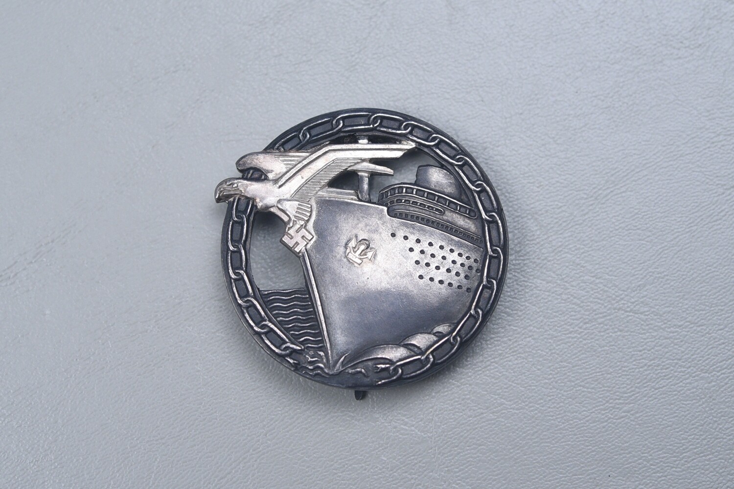 WWII GERMAN BLOCKADE RUNNER BADGE BY SCHWERIN