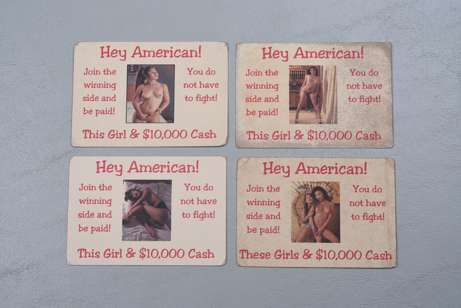 VIETNAM WAR VIET CONG/NVA DEFECTION CARDS - SET OF 4