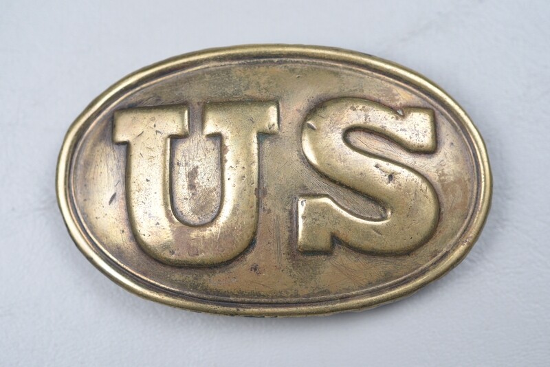 CIVIL WAR U.S. BELT BUCKLE w/PUPPY PAW HOOKS - MARKED W.H. SMITH, NON-DUG