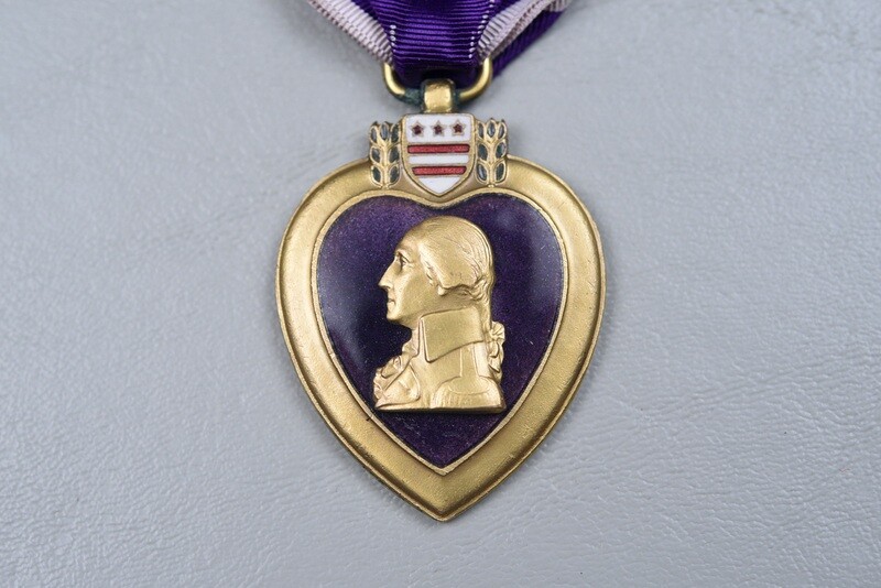 WWI U.S. PURPLE HEART MEDAL - NUMBERED & NAMED
