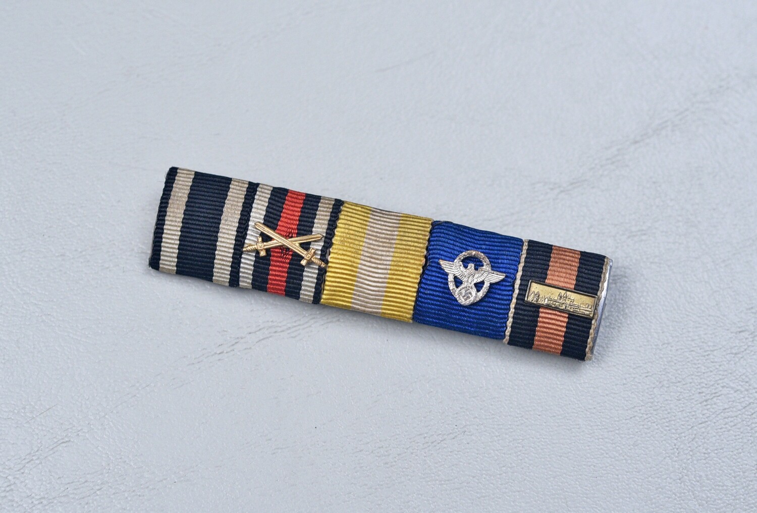 WWI GERMAN 1914 IRON CROSS 5-PLACE RIBBON BAR