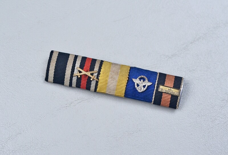 WWI GERMAN 1914 IRON CROSS 5-PLACE RIBBON BAR WWI GERMAN 1914 IRON CROSS 5-PLACE RIBBON BAR