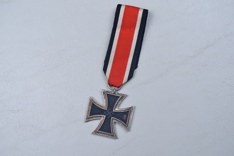 WWII GERMAN 1939 IRON CROSS 2nd CLASS ON LONG RIBBON BY ANTON SCHENKL
