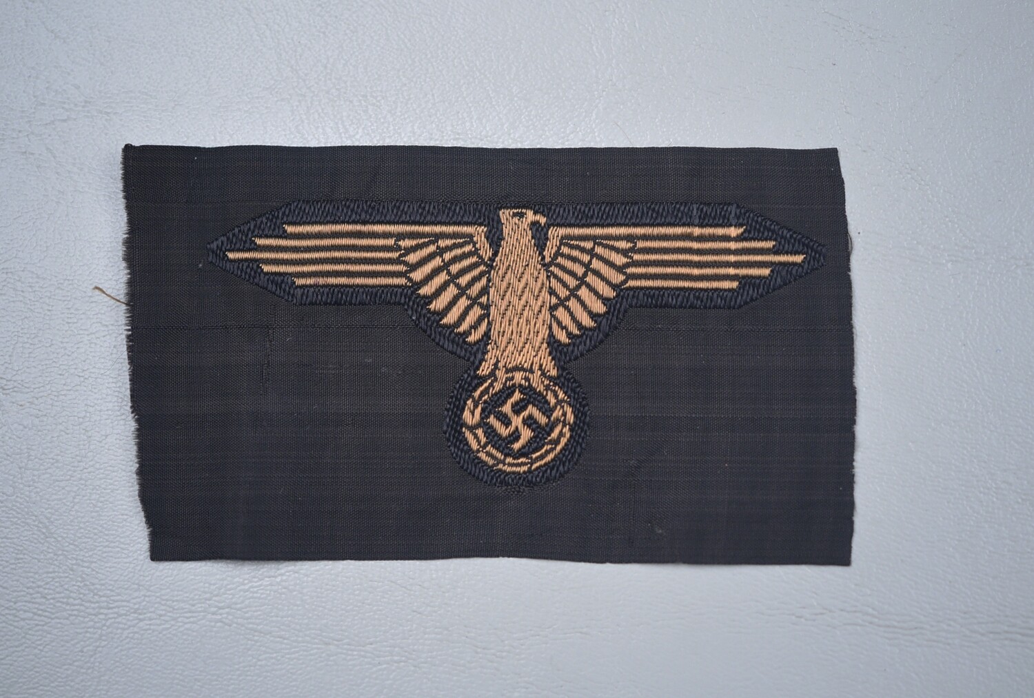WWII GERMAN SS SLEEVE EAGLE - TAN ON BLACK