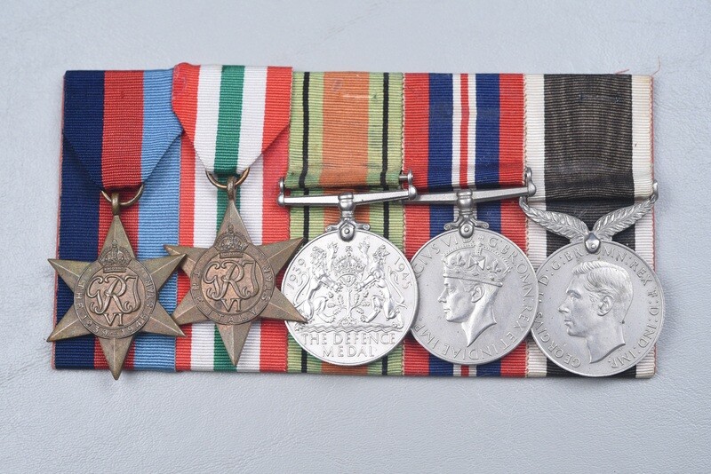 WWII BRITISH/NEW ZEALAND 5-PLACE MEDAL BAR