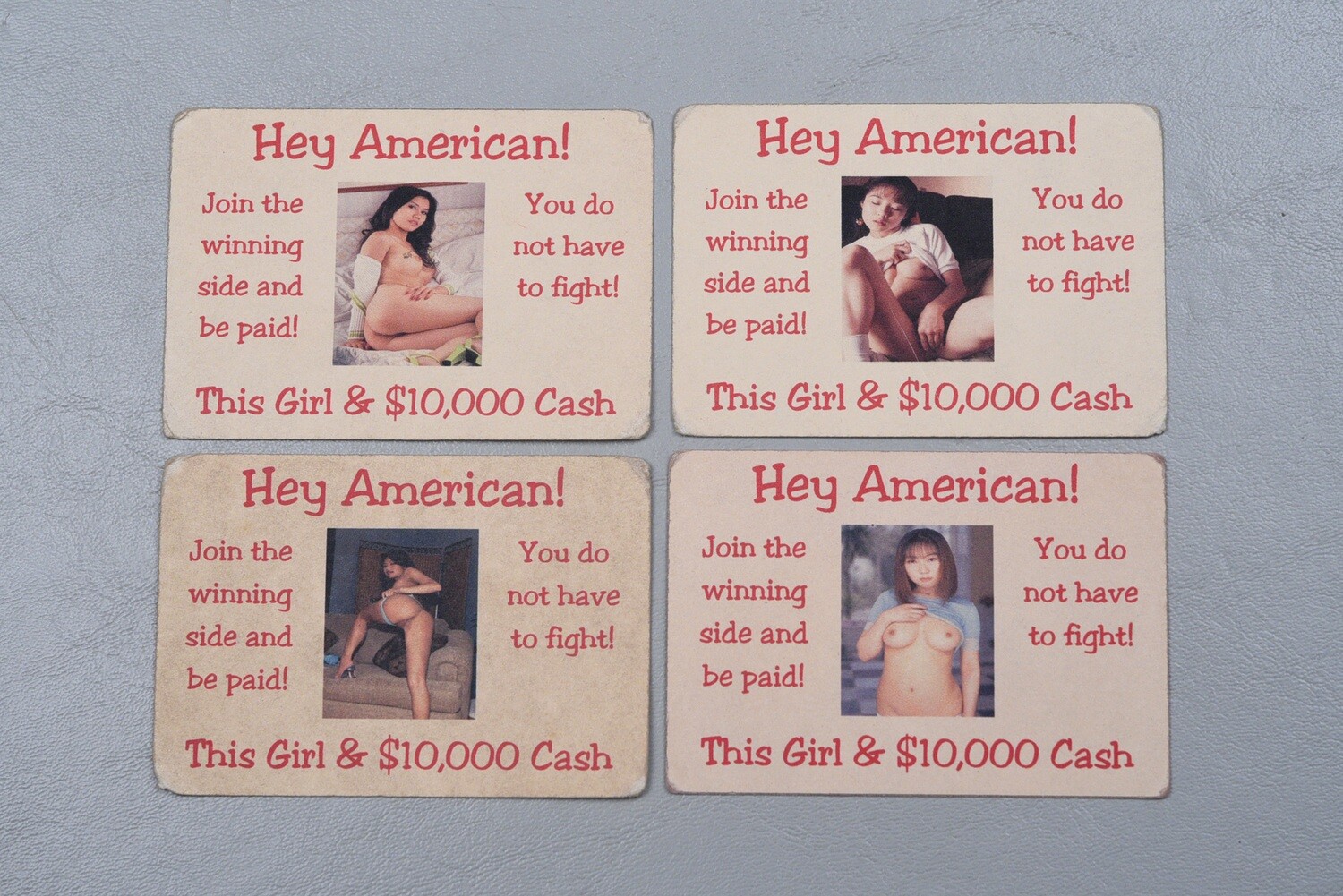 VIETNAM WAR VIET CONG/NVA DEFECTION CARDS - SET OF 4