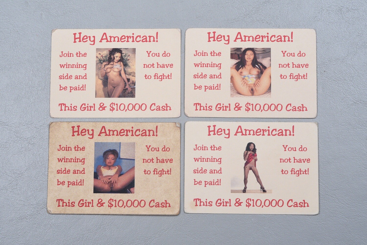 Vietnam War Viet Cong/NVA Defection Cards - Set of 4