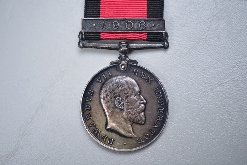 VICTORIAN BRITISH 1906 NATAL REBELLION MEDAL NAMED TO ROYSTON'S HORSE