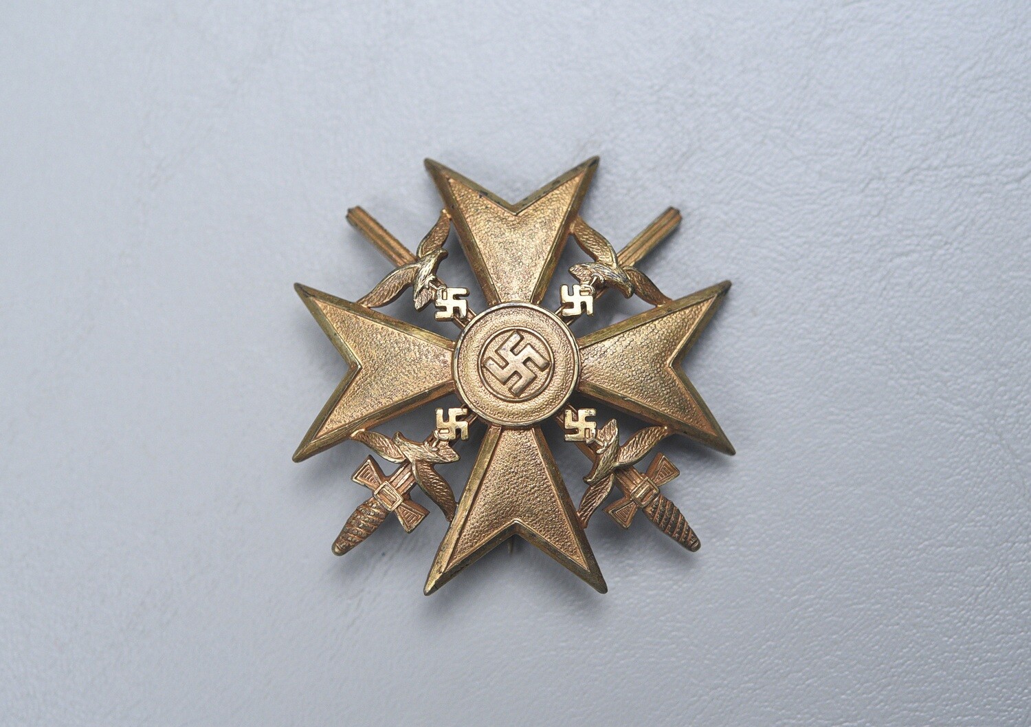 WWII GERMAN SPANISH CROSS IN GOLD BY C.E. JUNCKER