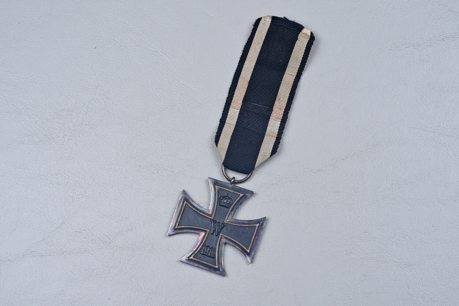 WWI GERMAN 1914 IRON CROSS 2nd CLASS ON LONG RIBBON - MARKED
