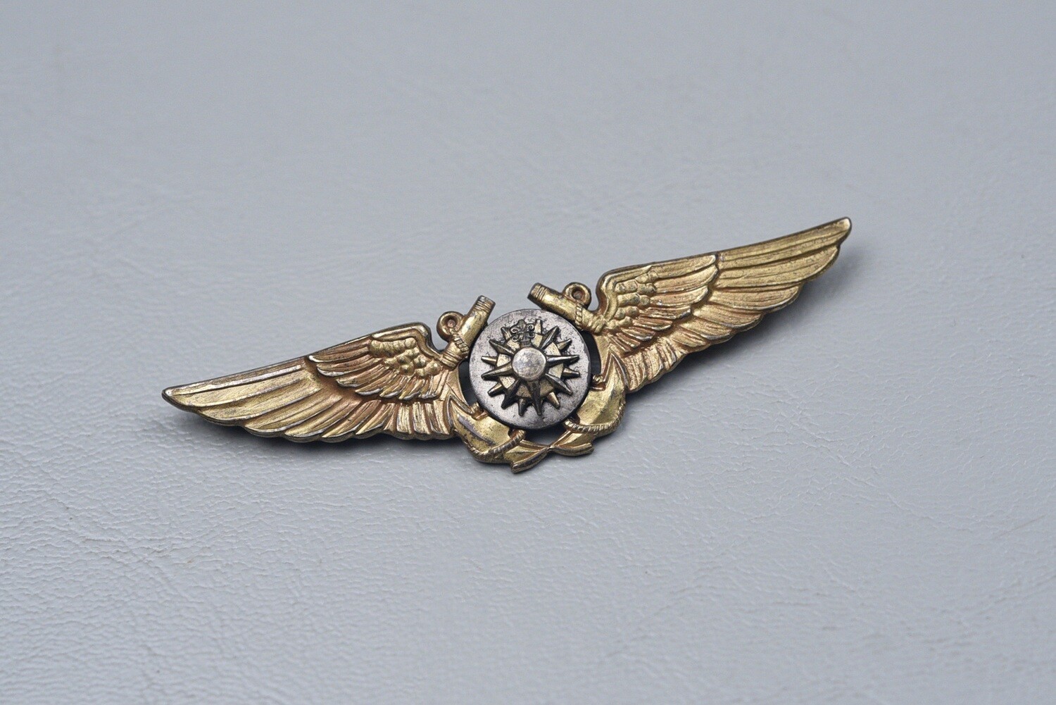 WWII U.S. NAVY NAVIGATOR WING BY H&amp;H - PINBACK, STERLING