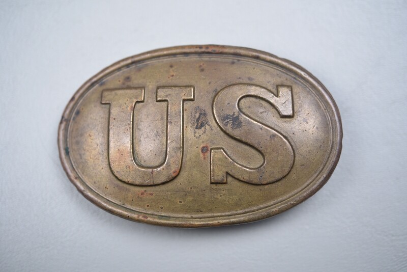 CIVIL WAR FEDERAL U.S. OVAL BELT BUCKLE w/ARROW HOOKS - NON DUG