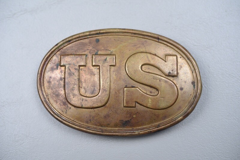 CIVIL WAR FEDERAL U.S. OVAL BELT BUCKLE w/ARROW HOOKS - NON DUG