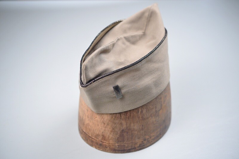 WWII U.S. ARMY PARATROOPER ARTILLERY KHAKI WOOL OFFICER OVERSEAS CAP