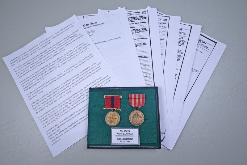 pre-WWII U.S. MARINE CORPS MEDAL PAIR TO NICARAGUAN VETERAN w/RESEARCH pre-WWII U.S. MARINE CORPS MEDAL PAIR TO NICARAGUAN VETERAN w/RESEARCH