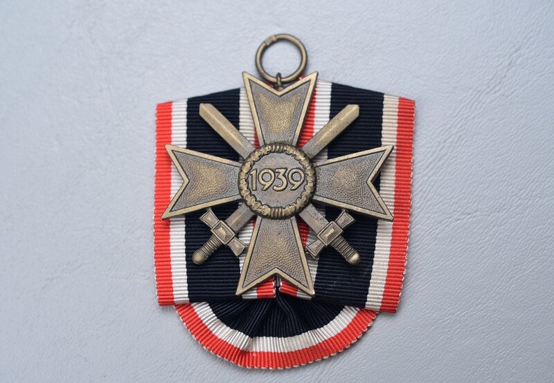 WWII GERMAN 1939 WAR MERIT CROSS 2nd CLASS w/SWORDS - MARKED