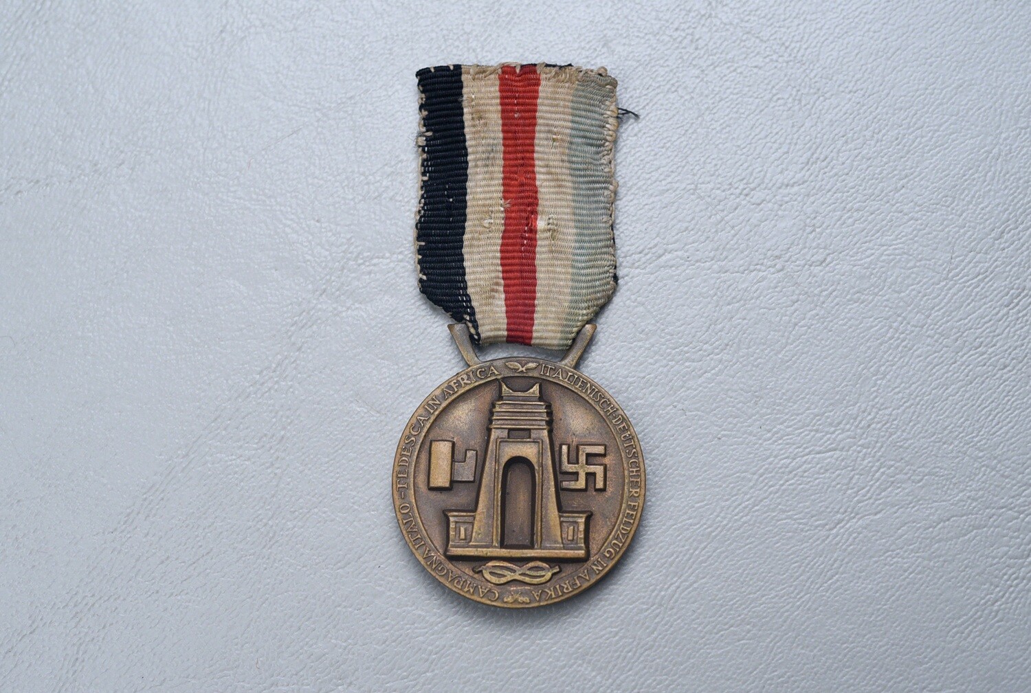 WWII GERMAN ITALIAN AFRIKA KORPS CAMPAIGN MEDAL - ORIGINAL SEWN RIBBON