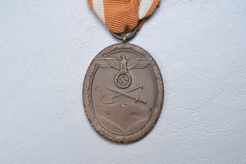 WWII GERMAN WEST WALL MEDAL ON RIBBON