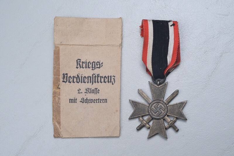 WWII GERMAN 1939 WAR MERIT CROSS 2nd CLASS w/SWORDS &amp; ENVELOPE