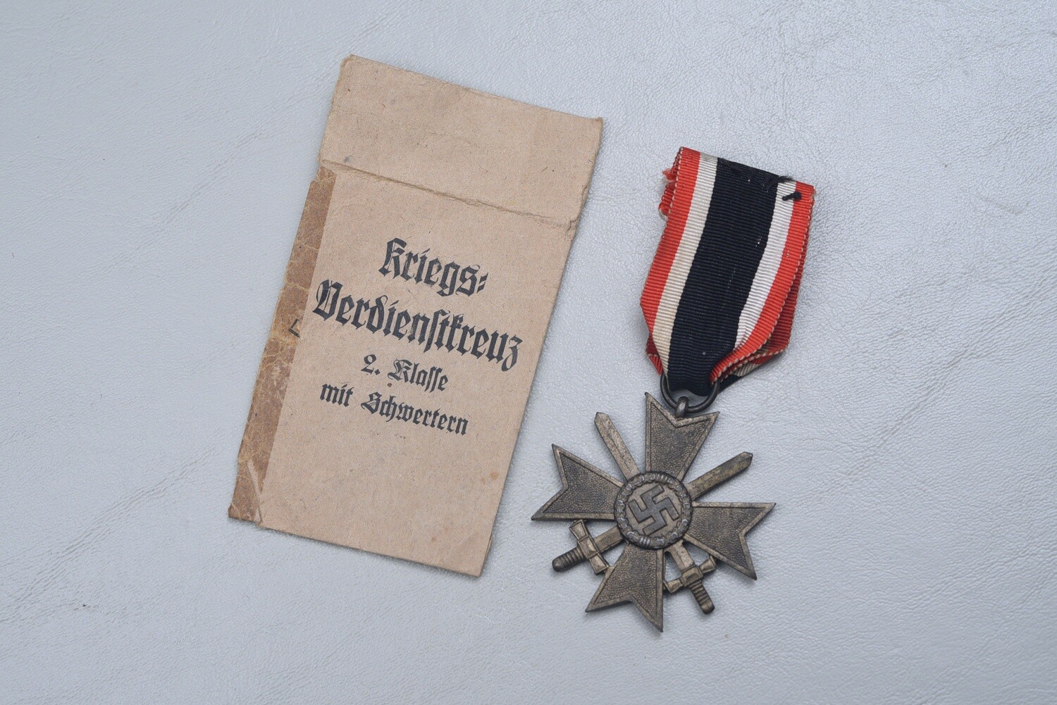 WWII GERMAN 1939 WAR MERIT CROSS 2nd CLASS w/SWORDS &amp; ENVELOPE