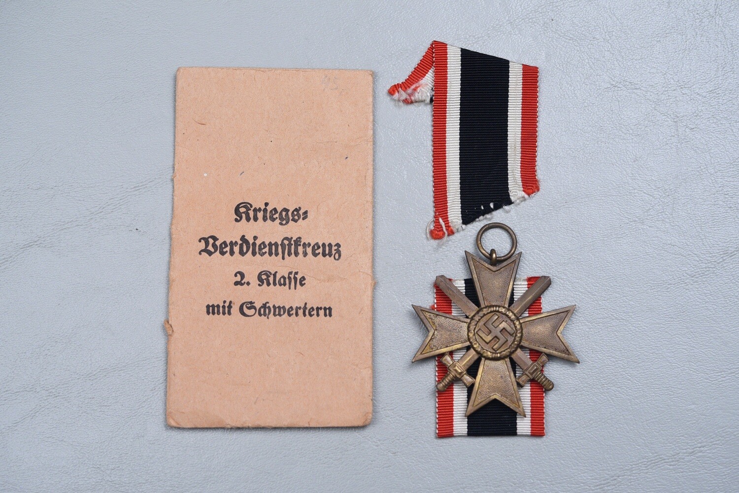 WWII GERMAN 1939 WAR MERIT CROSS 2nd CLASS IN TITLED ENVELOPE