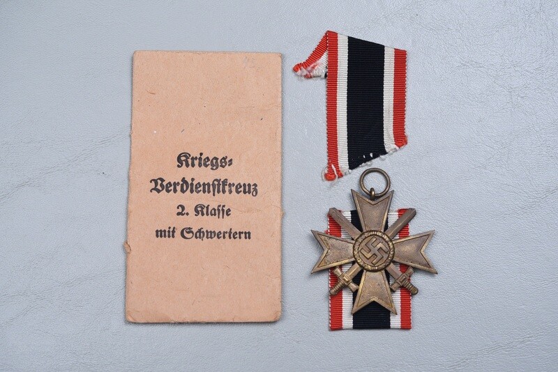 WWII GERMAN 1939 WAR MERIT CROSS 2nd CLASS IN TITLED ENVELOPE