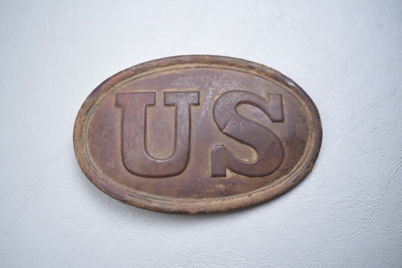 CIVIL WAR US OVAL BELT BUCKLE w/'PUPPY PAW' HOOKS – FROM MALVERN HILL AREA