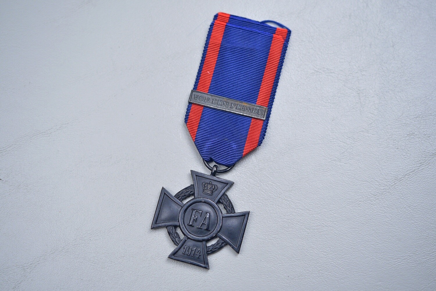 WWI GERMAN OLDENBURG 1914-18 FRIEDRICH - AUGUST CROSS w/CLASP