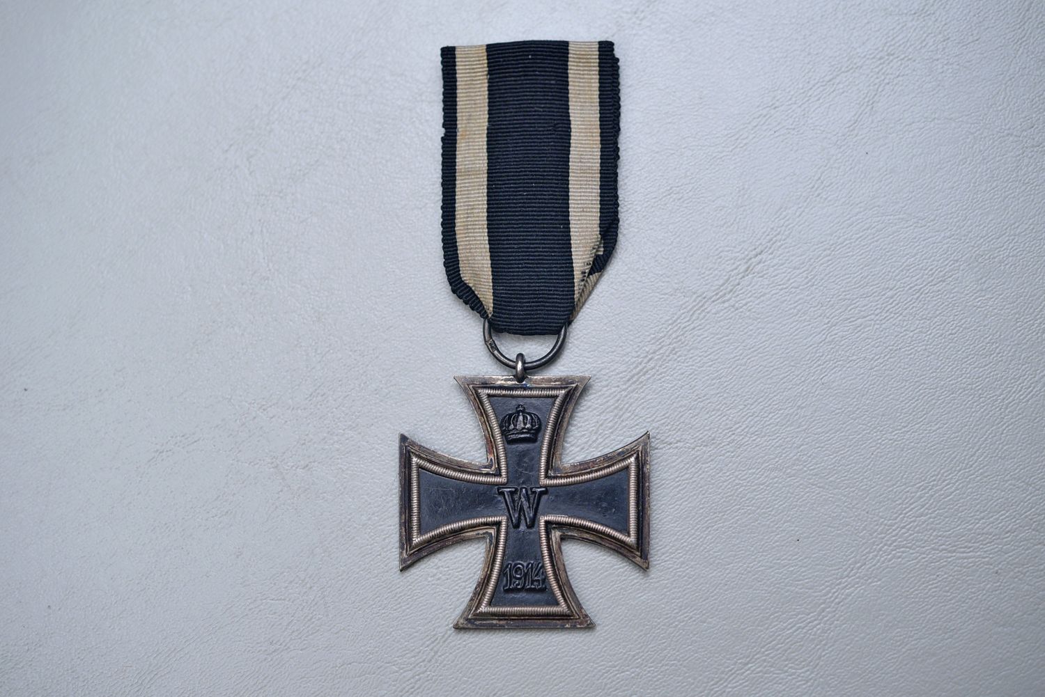 WWI GERMAN 1914 IRON CROSS 2nd CLASS ON RIBBON BY &#39;FR&#39;