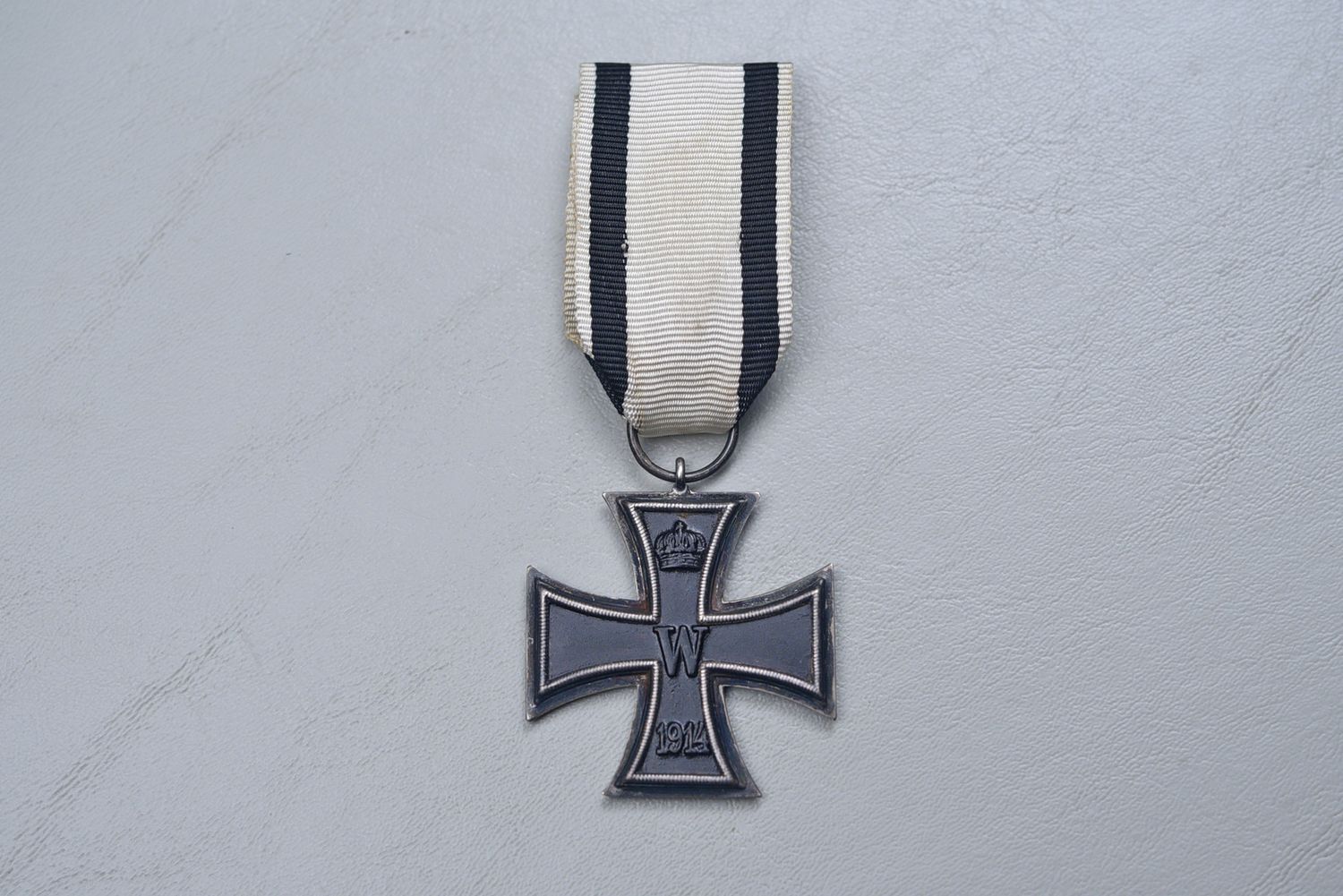 WWI GERMAN 1914 IRON CROSS 2nd CLASS ON NON-COMBATANT RIBBON