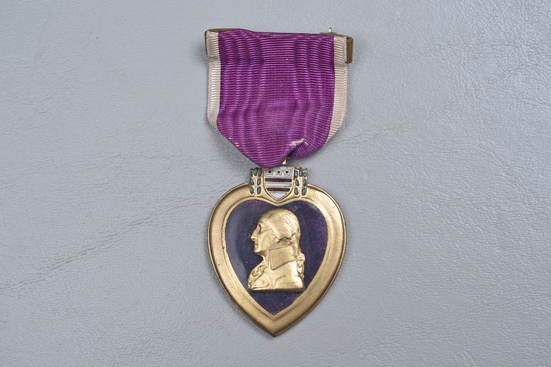WWI U.S. PURPLE HEART MEDAL - NUMBERED & NAMED