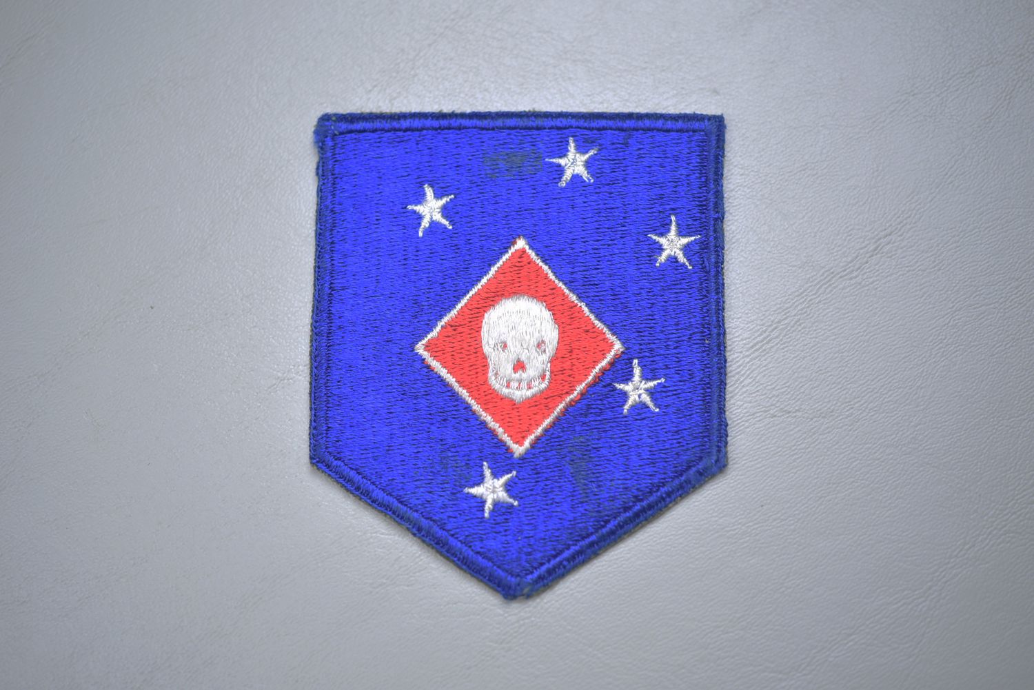 WWII U.S. MARINE CORPS RAIDER BATTALION PATCH - SMILING SKULL