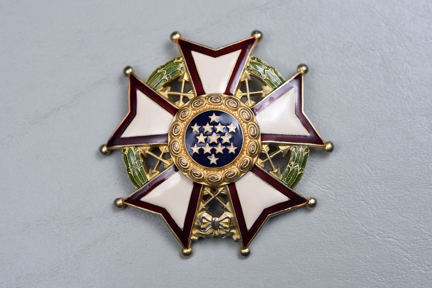 U.S. LEGION OF MERIT COMMANDER BREAST BADGE - STERLING