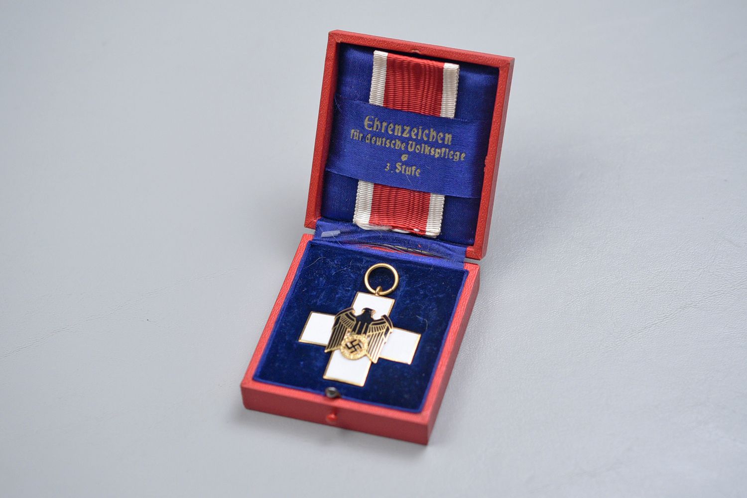 WWII GERMAN CASED SOCIAL WELFARE CROSS 3rd CLASS