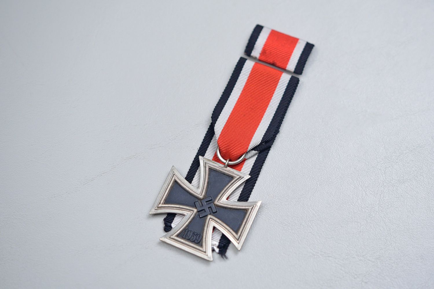 WWII GERMAN 1939 IRON CROSS 2nd CLASS w/1-INCH RIBBON BAR BY JFS