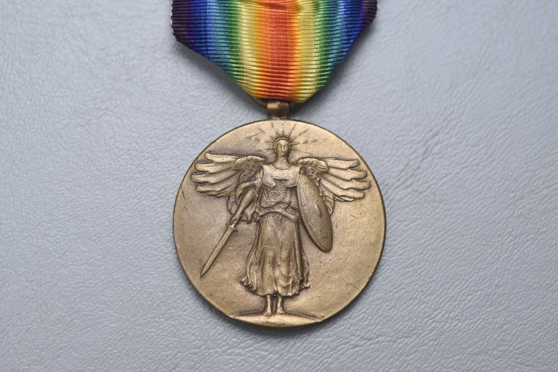 WWI U.S. VICTORY MEDAL w/6 BARS TO 3rd INFANTRY DIVISION