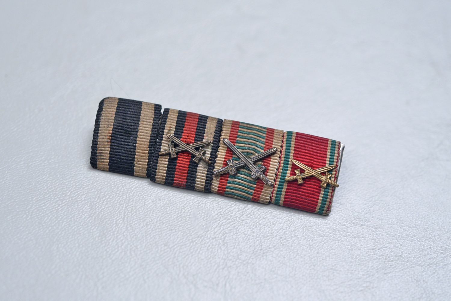 WWI GERMAN 1914 IRON CROSS 4-PLACE RIBBON BAR