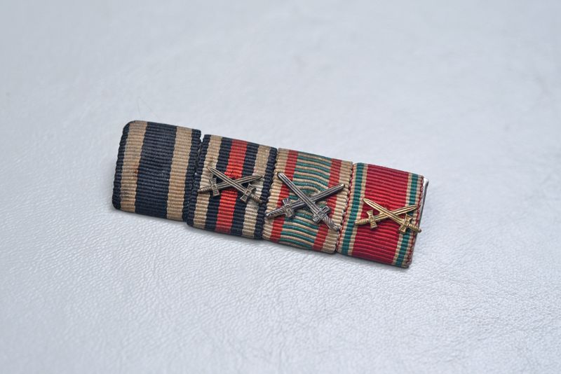 WWI GERMAN 1914 IRON CROSS 4-PLACE RIBBON BAR WWI GERMAN 1914 IRON CROSS 4-PLACE RIBBON BAR
