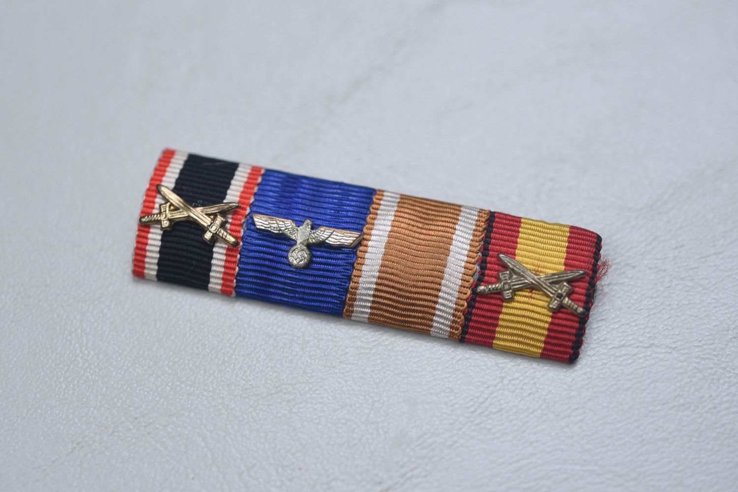 WWII GERMAN 1939 WAR MERIT CROSS/SPANISH CIVIL WAR  4-PLACE RIBBON BAR