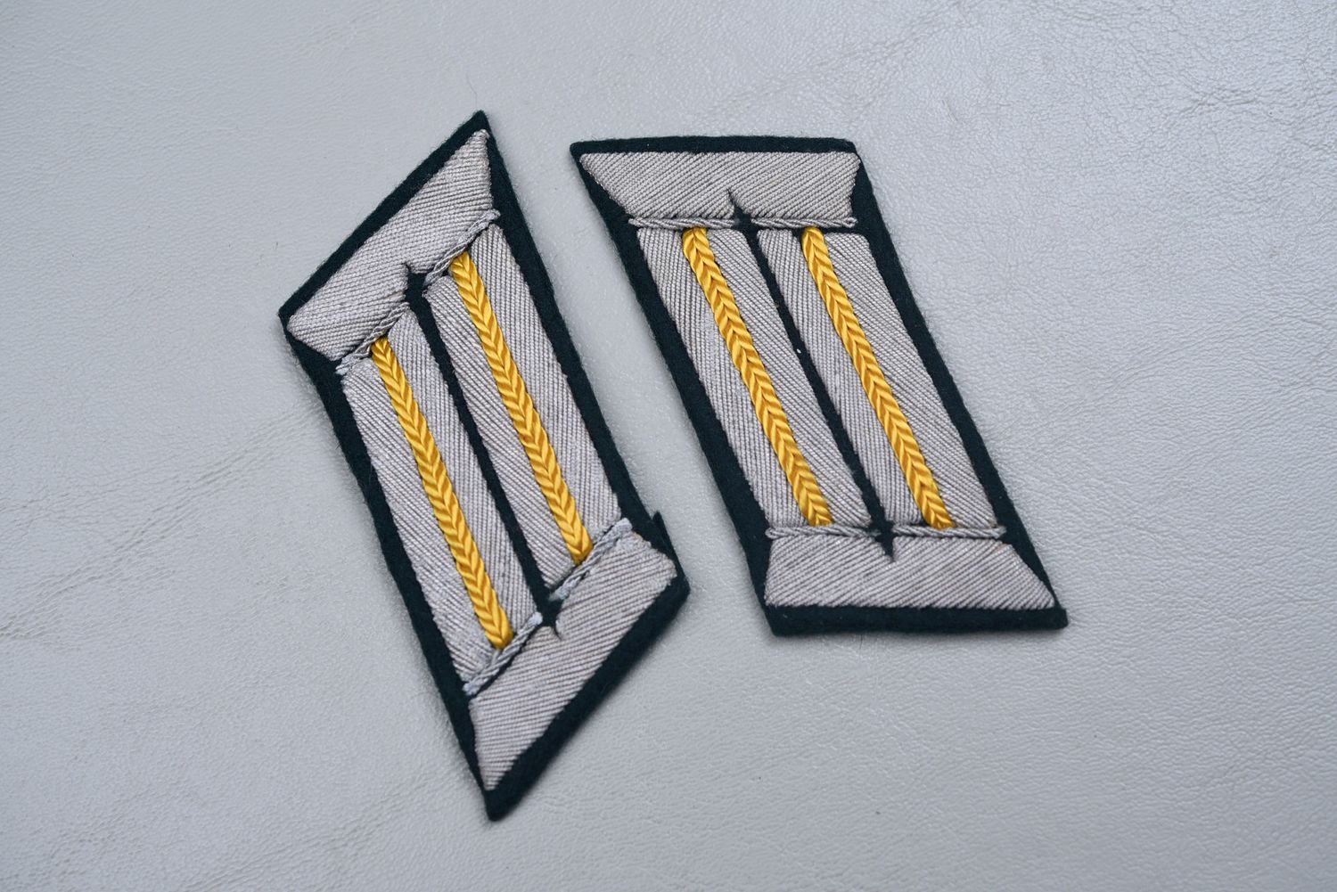 WWII GERMAN ARMY CAVALRY OFFICER&#39;S COLLAR TAB – MATCHED PAIR