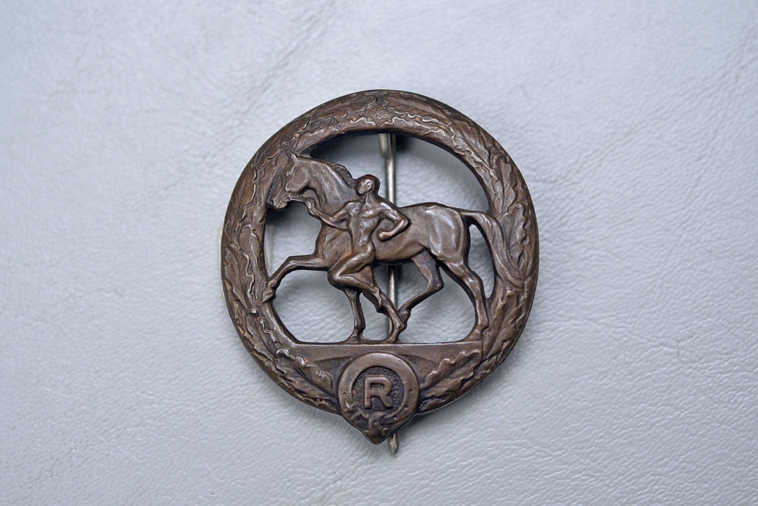 WWII GERMAN 1937 EQUESTRIAN BADGE IN BRONZE