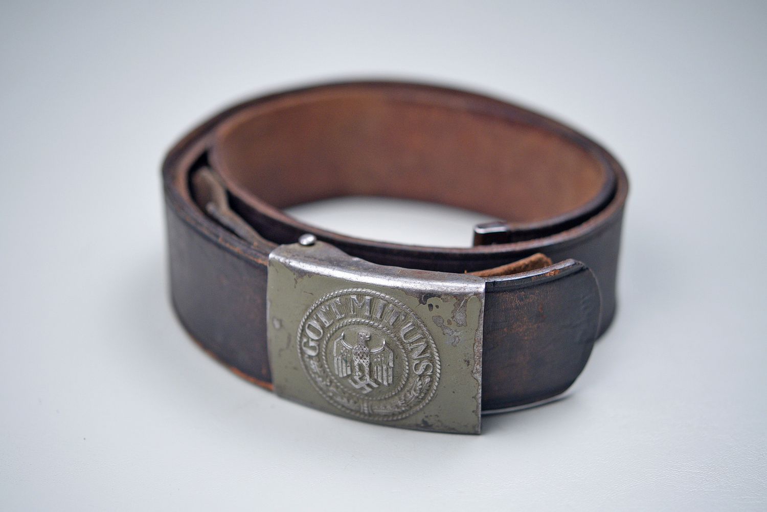 WWII GERMAN M1940 ARMY ENLISTED BELT &amp; BUCKLE w/TAB - DATED 1941