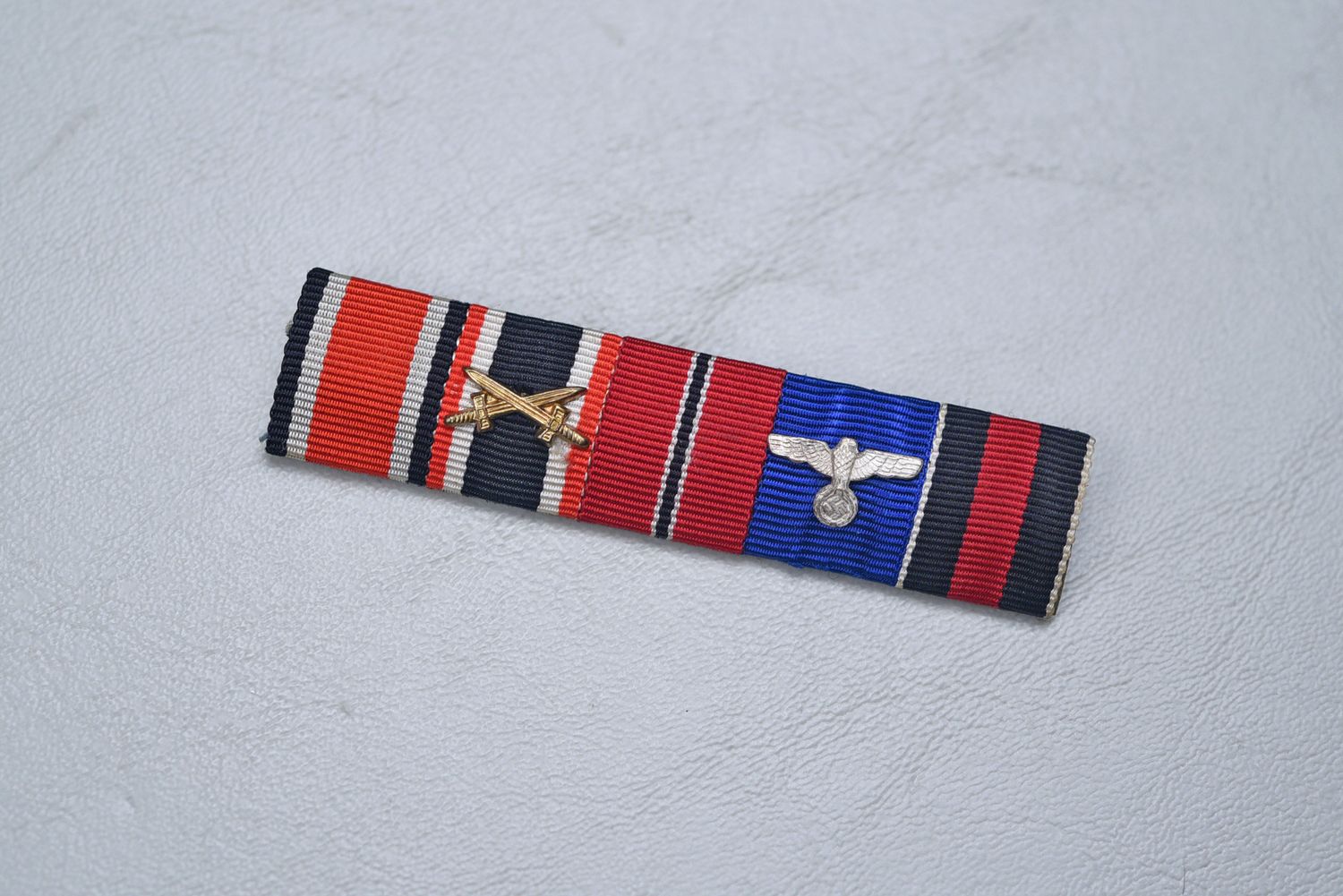 WWII GERMAN 1939 IRON CROSS/RUSSIAN FRONT 5-PLACE RIBBON BAR