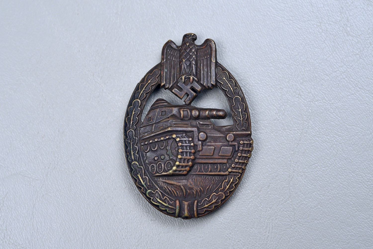 WWII GERMAN PANZER ASSAULT BADGE IN BRONZE