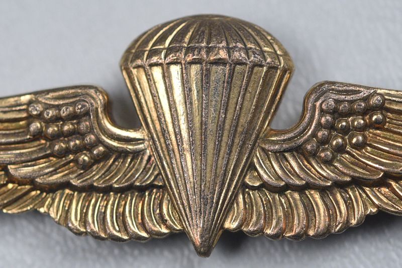 KOREAN WAR U.S. MARINE CORPS PARAMARINE WING - PINBACK