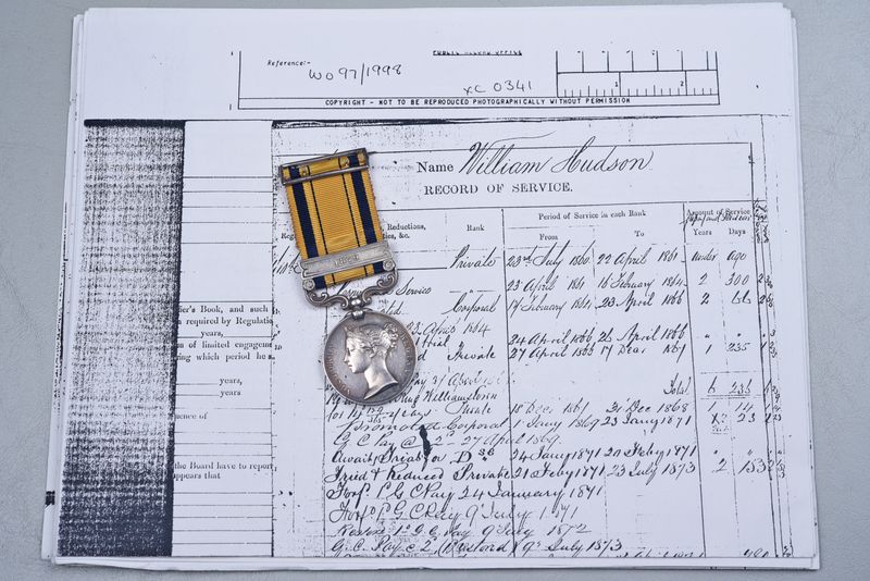 BRITISH VICTORIAN 1877-1879 SOUTH AFRICA SERVICE MEDAL TO THE 99th FOOT - ZULU WAR BRITISH VICTORIAN 1877-1879 SOUTH AFRICA SERVICE MEDAL TO THE 99th FOOT - ZULU WAR